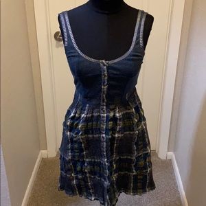 Free People button front sweater dress